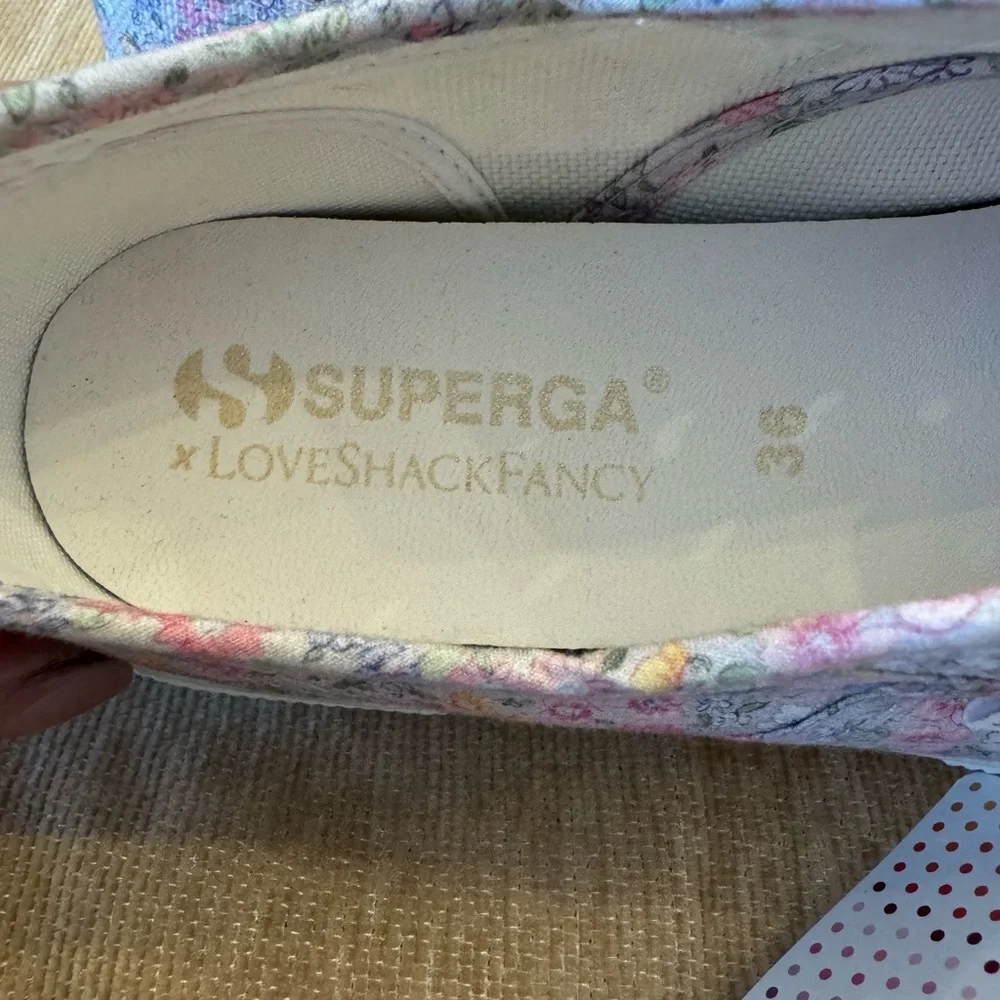 NWT! Superga X LOVESHACKFANCY Floral Canvas Sneakers, sz 4.5 - Picture 7 of 7